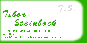 tibor steinbock business card